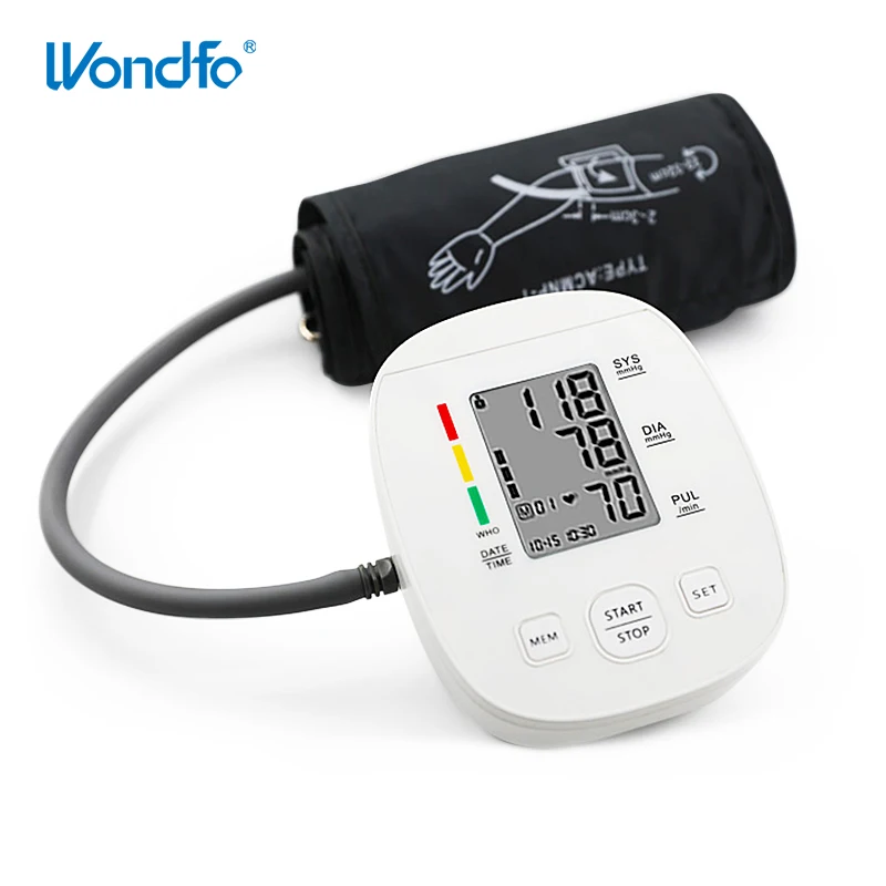

Wondfo Electric Upper Arm Blood Pressure Monitor Digital Heart Beat Rate Pulse Meter Automatic Home Blood Pressure Meter
