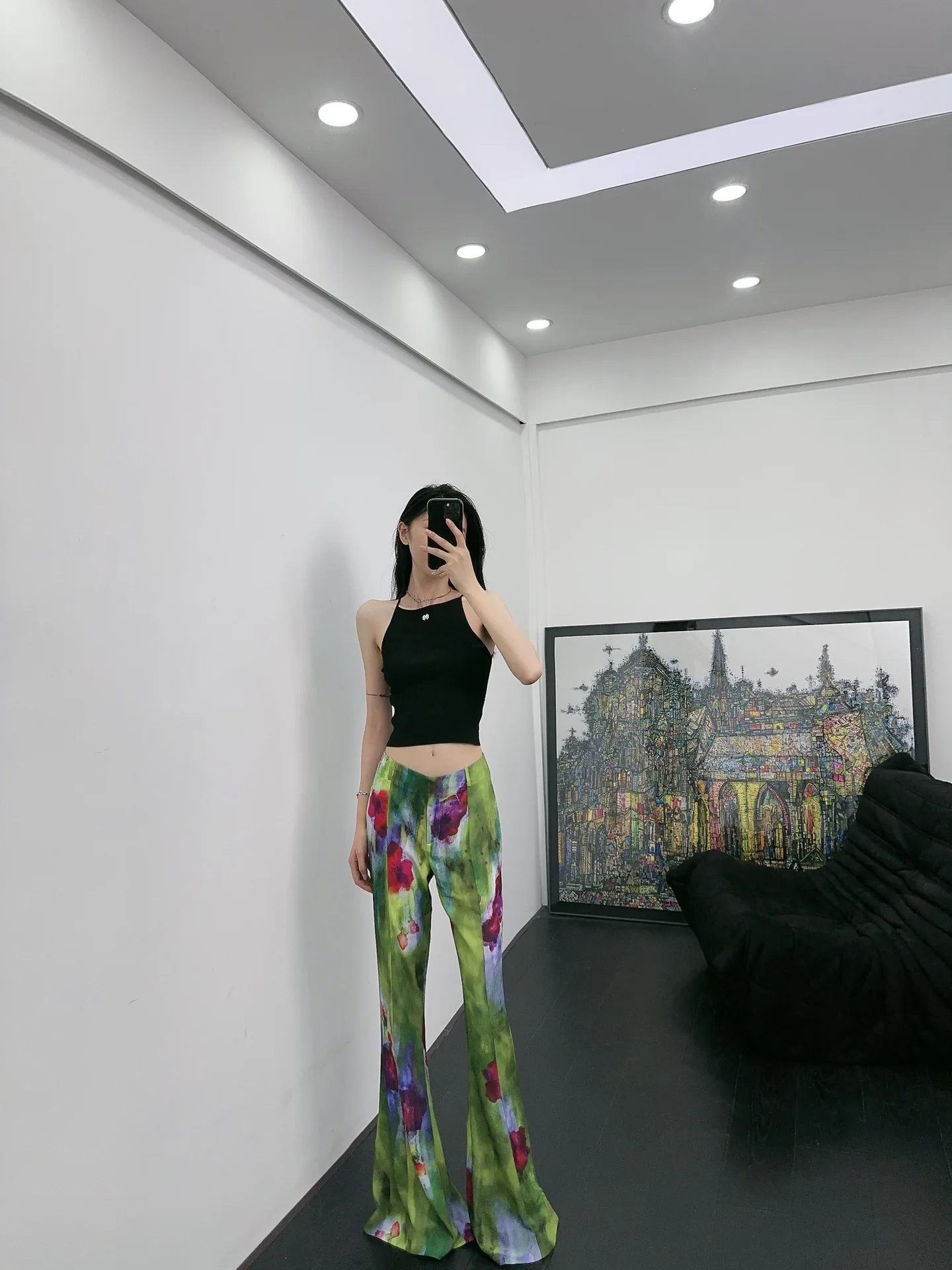 

Новинка весна-лето 2023 женская одежда брюки с принтом 0725