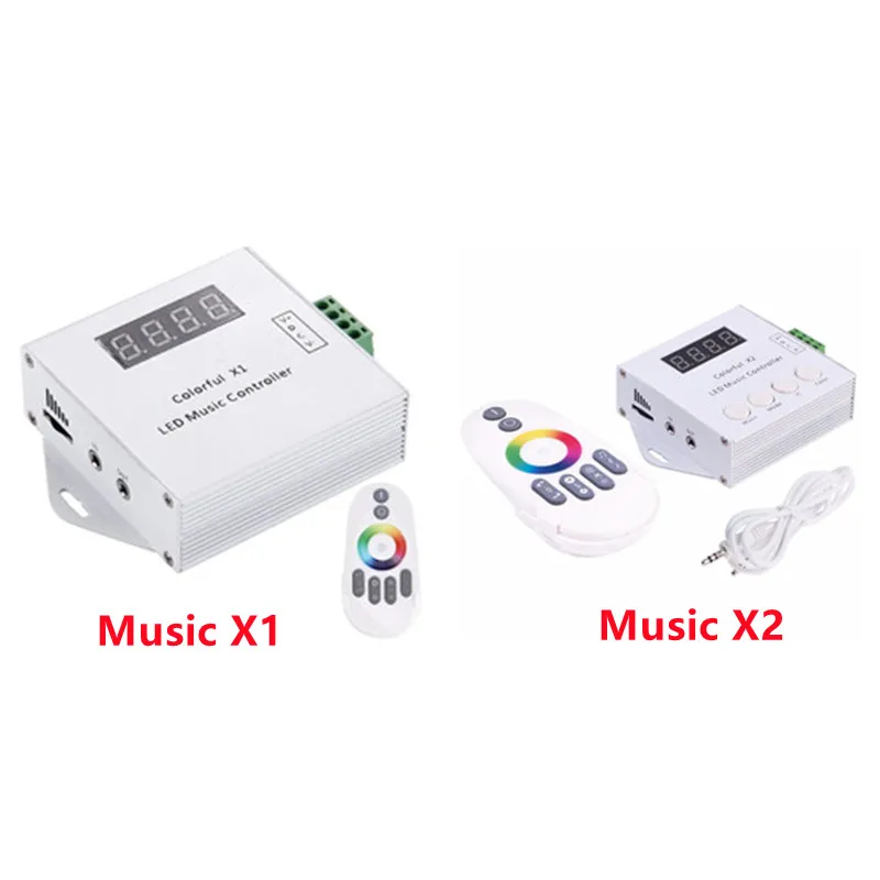 

Colorful Music X1 X2 Controller WS2812 WS2811 WS2813 DC5V 12V 24V 6803 1903 IC Digital Addressable LED Strip Controller Pixels