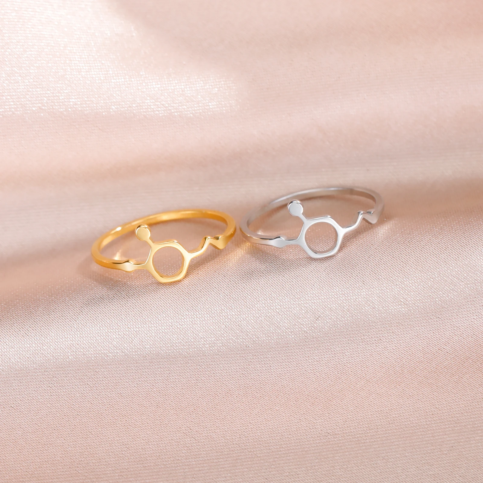 Кольца Cazador Science для женщин кольца на палец из нержавеющей стали допамин кофеин