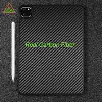 for ipad pro 12 9 11 inch 2021 real carbon fiber case full coverage tablets pad hard cover for apple ipad air 4 back shell skin