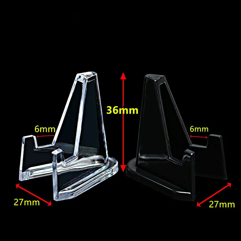 

20 Pieces Plastic 36x27x6mm Card Holder Small Coin Stand Display Counter For Pokemon Board Cards Game Accessories Rack