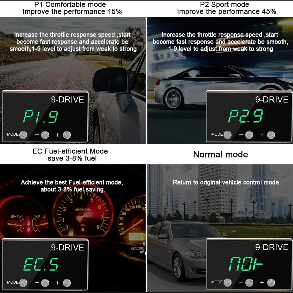 Гоночный Ускоритель Мощный Усилитель С 9 Приводами 5 Режимов Контроллер