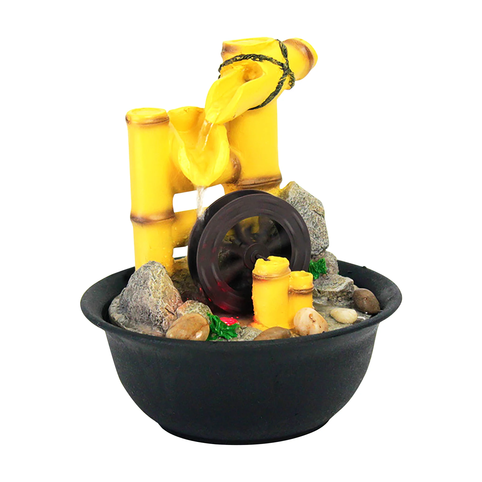 

Декоративный настольный фонтан из смолы, миниатюрный подарок «сделай сам» для гостиной, проточной воды, дзен, медитации, релаксации, для дом...