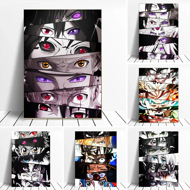 Японские Аниме-персонажи Bandai постер с глазами драконий жемчуг Наруто цельный