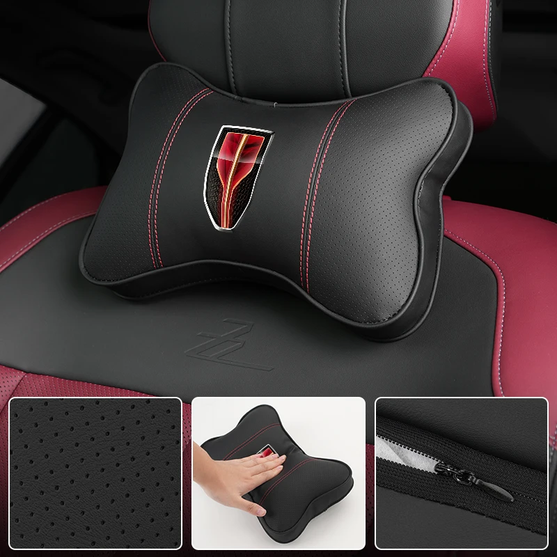 Car Accessories Seat Headrest Neck Pillow Lumbar Support For Hongqi H9 HS5 H5 H7 E-HS9 E115 HS7 LS7 2021 2022 2023