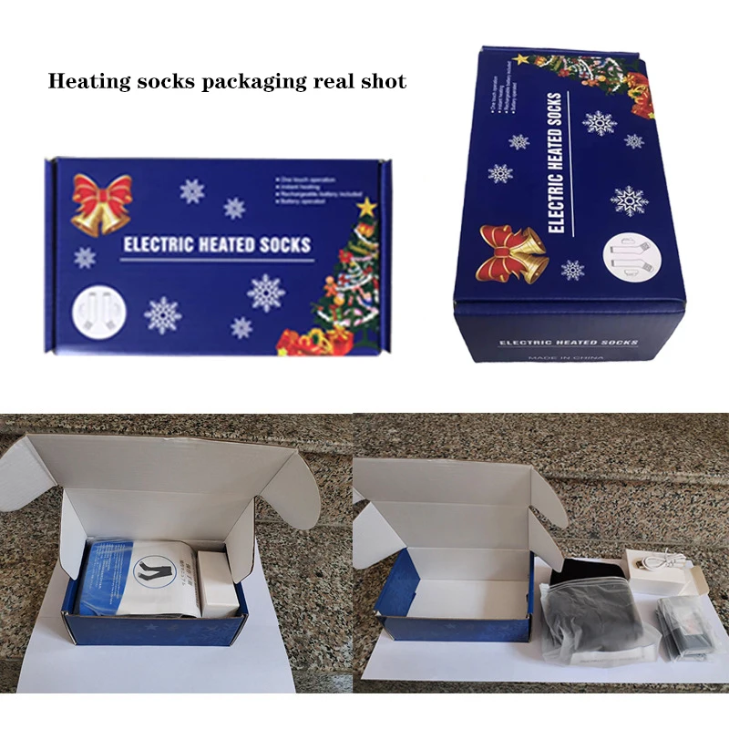 New three-speed heat socks long tube electric heating socks for men and women outdoor sports thickened ski