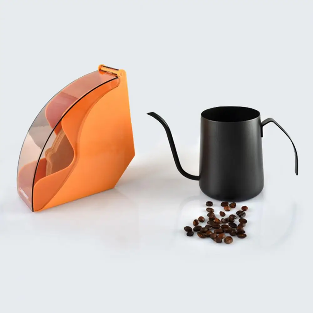 

Filter Paper Storage Box Universal Easy to Clean Reusable Safe Coffee Filter Paper Box Dining Room Storage Box Fan Shape Box