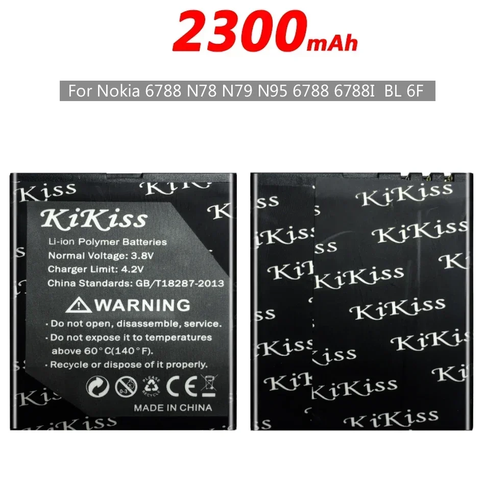 Высококачественная батарея емкостью 2300 мАч BL-6F BL 6F BL6F для Nokia 6788 N78 N79 N95 6788I