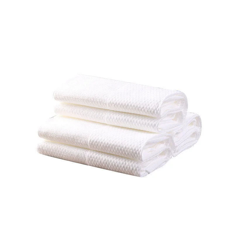 

One time white bath towel for travel Hotel thickened pearl pattern clean silk slippery double sided bath towel
