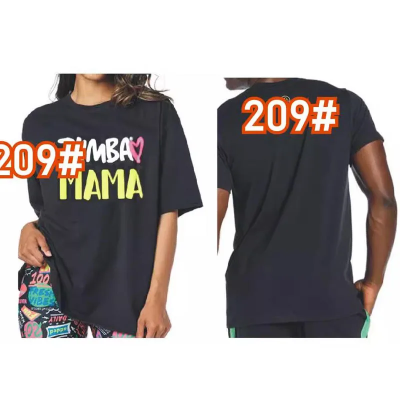 

Мужская и Женская Повседневная футболка ZUMBA с коротким рукавом