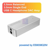loconaq e1 usb type c headphone dac amplifier digital audio dongle hpa es9038q2m 3 5mm se 100mw 2 5mm balanced output 200mw amp