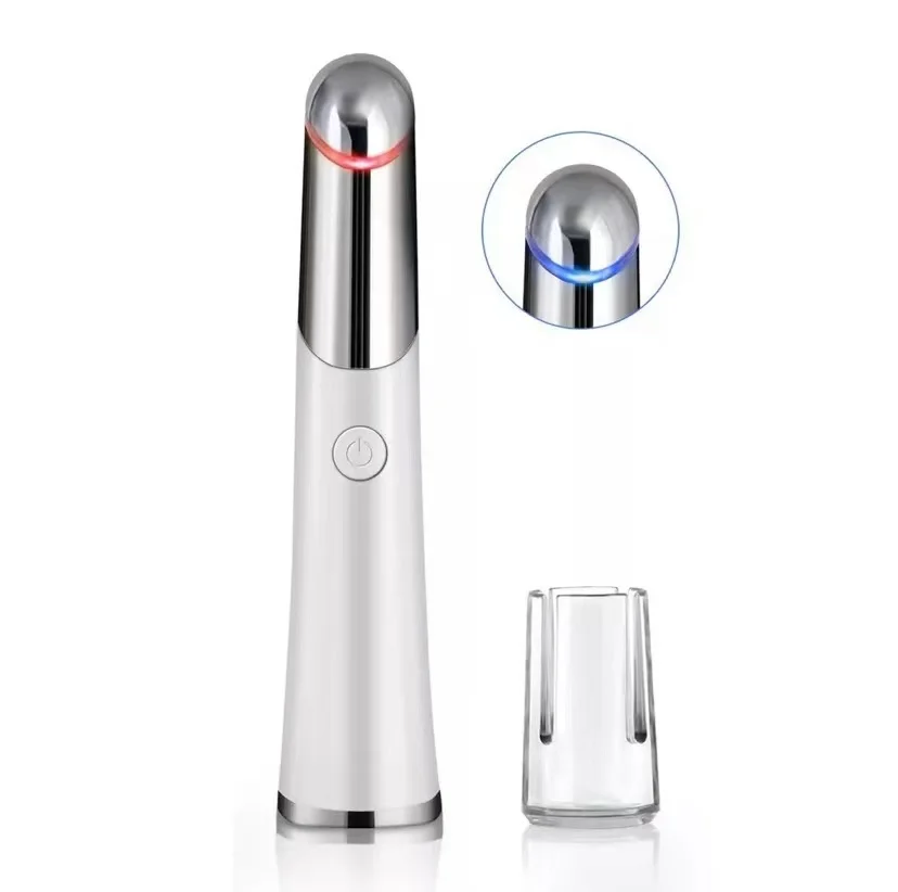 

Eye Massager Ionic Eyes Facial Heated Massager Wand with 42 ℃ USB Rechargeable Dark Circle Remover Eliminate Eye Bags and Puffy