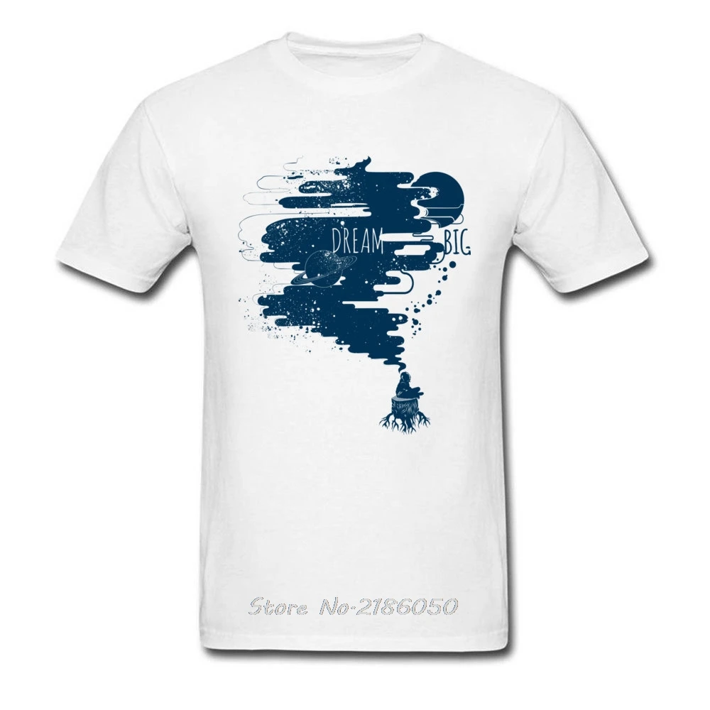 Купи Dream Big Guys T Shirt Casual T-Shirt for Men All Cotton Astronaut Tops Tees 3D Printed TShirt Short Sleeve Fashion Harajuku за 280 рублей в магазине AliExpress