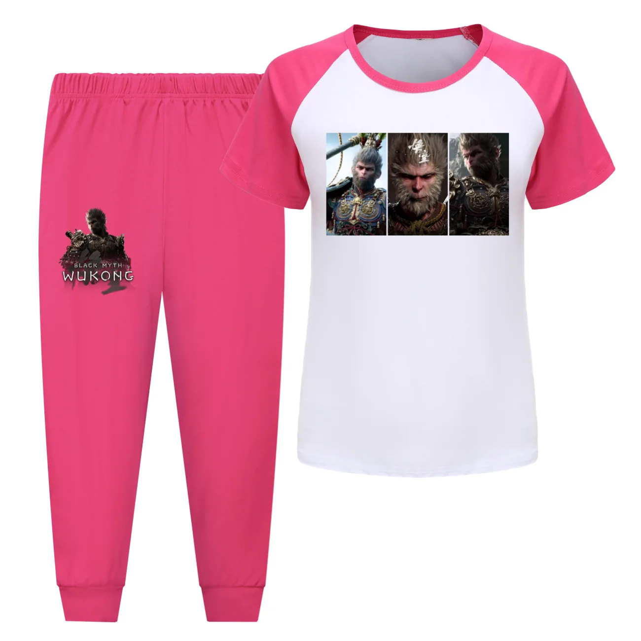 Детский пижамный комплект мультяшный черный миф по игре Wukong повседневная одежда