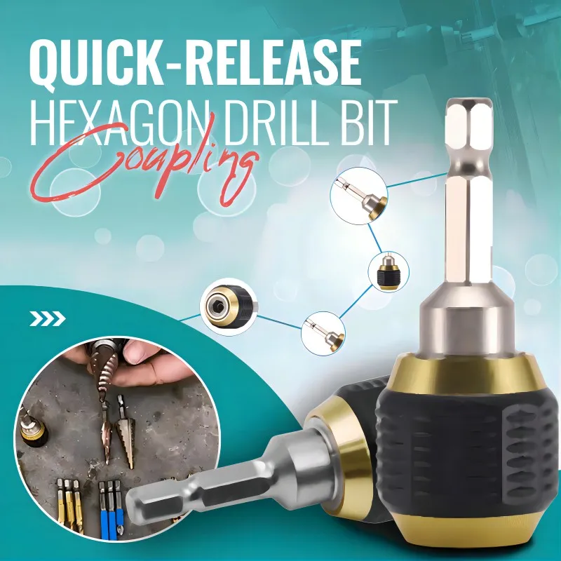 

Quick-release Hexagon Drill Bit Coupling 50mm 150mm Hexagon Shank Quick Release Coupling Power Tool Accessories Drill Adapters