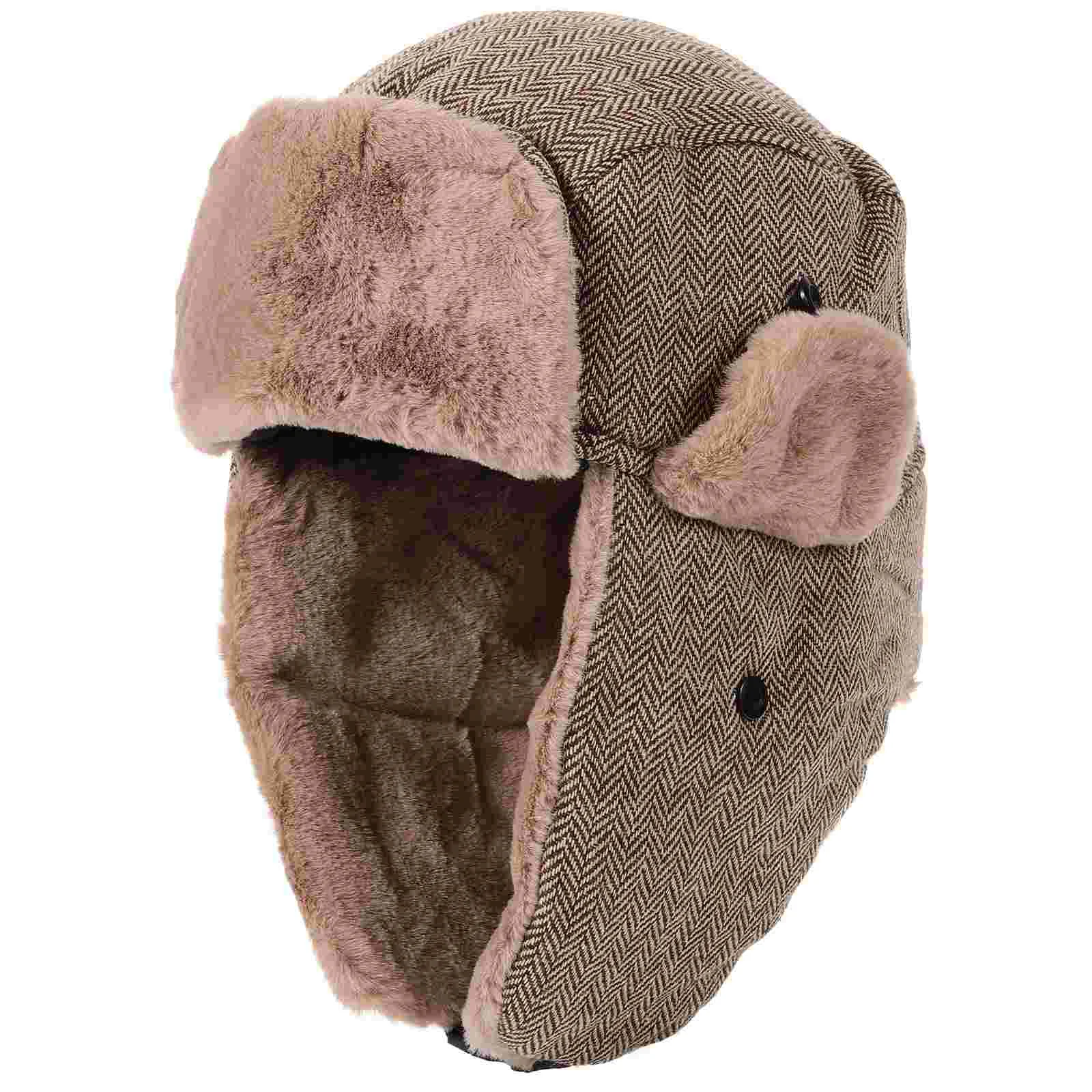 

Winter Thicken Hat Retro Earflap Cap Pilot Earflap Hat Windproof Winter Hat Warm Winter Hat