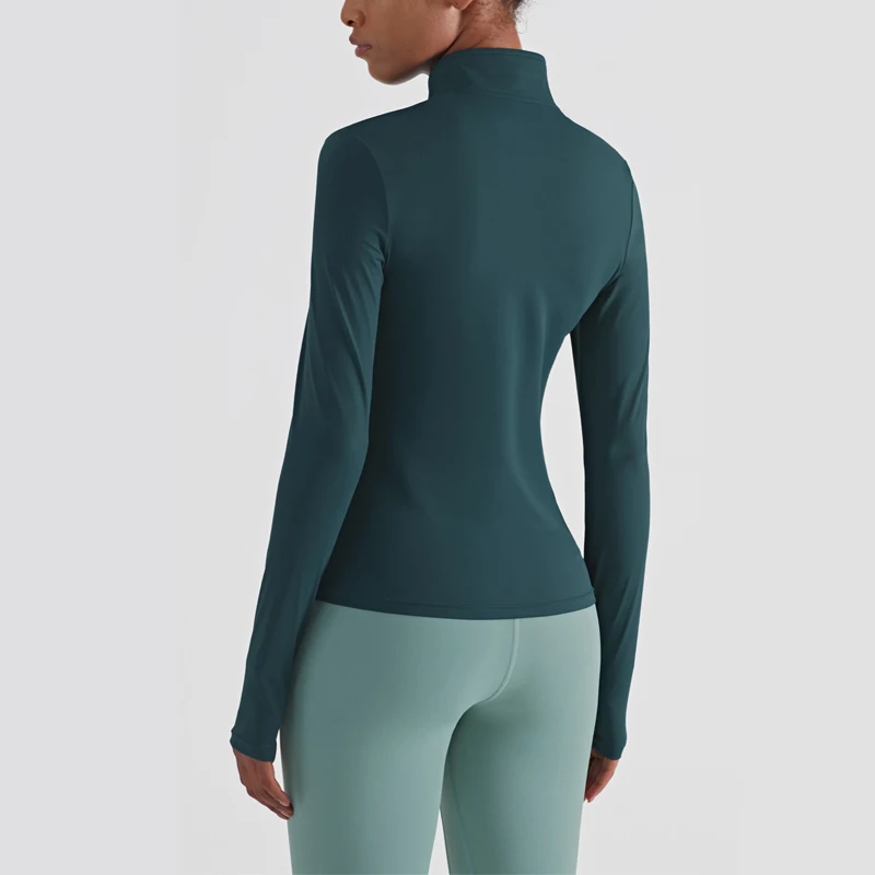 LULUNALAN Women's Shirt Yoga Sport Crop Top Gym Clothing Women's Long Sleeve Top Fitness Workout Women Pulovers Half Zip Jacket