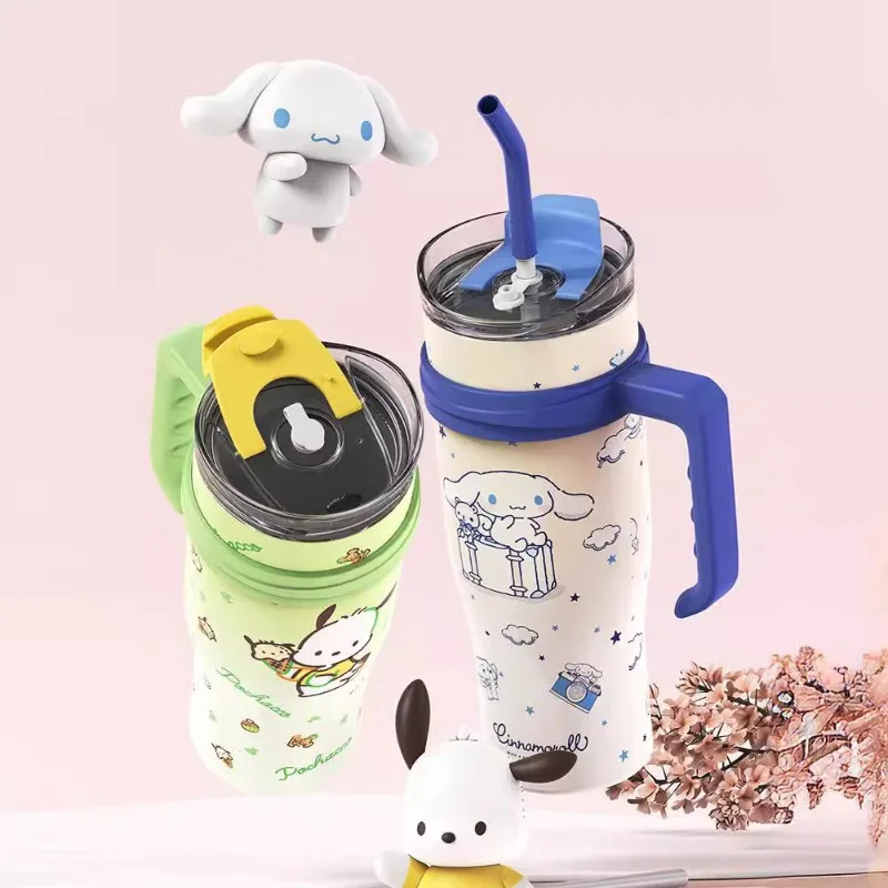 Фото Термос Sanrio 2026: My Melody, Cinnamoroll, Kawaii, для девочек, с большим объемом, с трубочкой, изысканный подарок №1