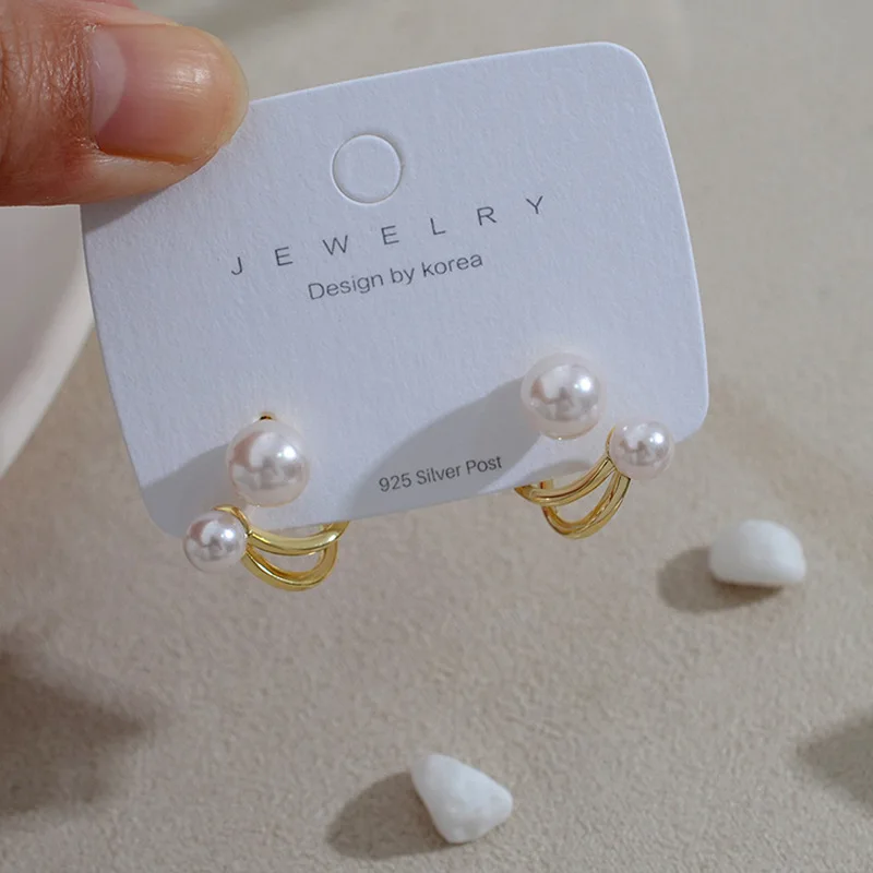 

Fashion Simulation Pearl Delicate Girl Daily Wear Earrings Simple Irregular Trend Small Earrings Girl Gift Jewelry