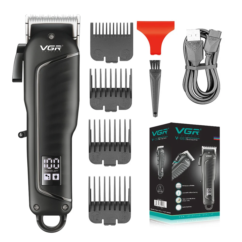 VGR Rechargeable Hair Trimmer For Men Shaver Professional Hair Clipper Hair Cutting Machine Barber Accessories Cut Machin Beard enlarge