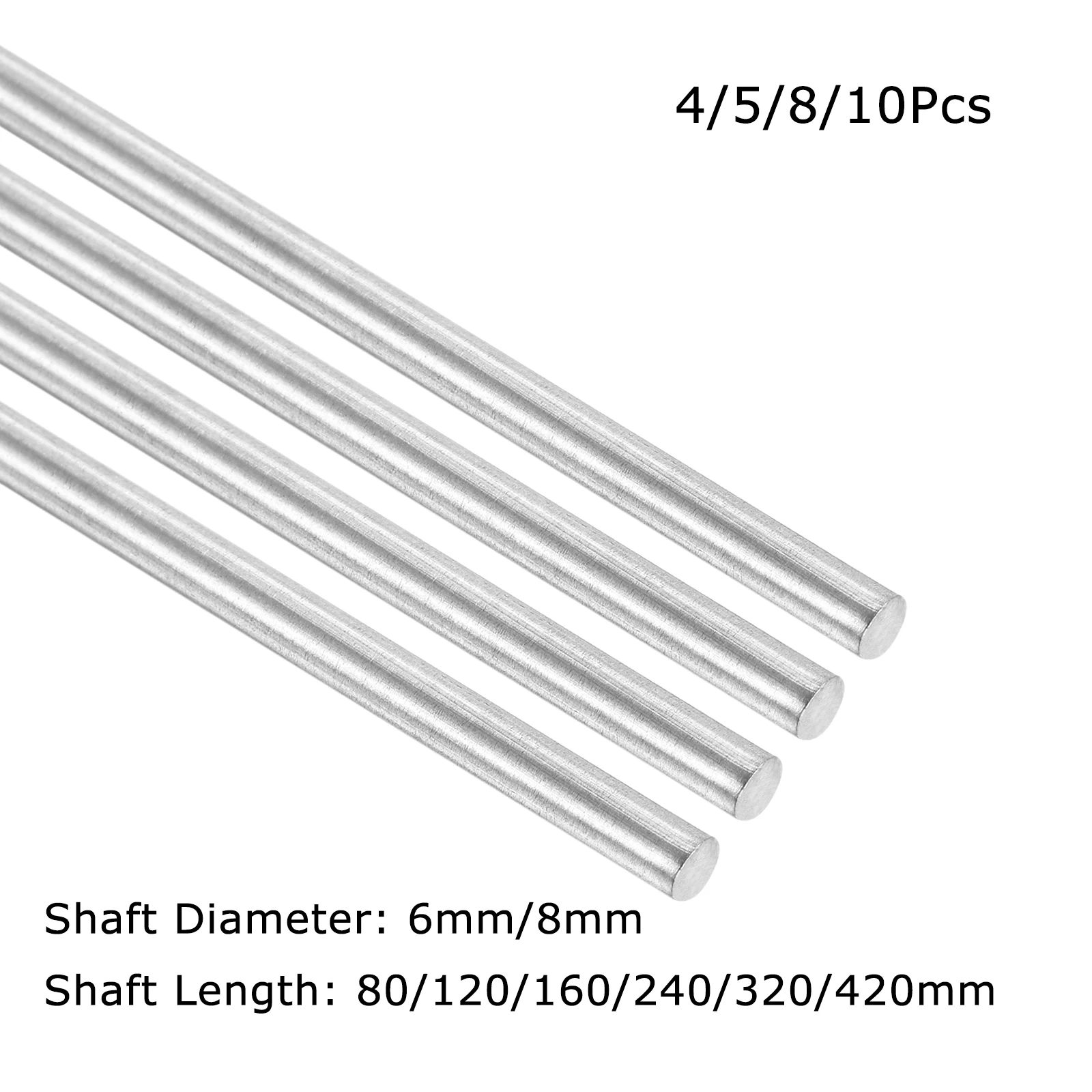 

Стержни из нержавеющей стали 304, 6/8 мм, 80/120/160/240/320/420 мм