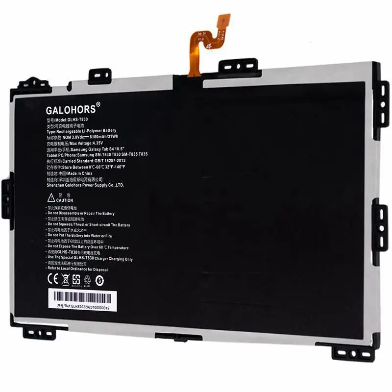 

5 шт./упак. 8180mAh glooff GLHS-T830 перезаряжаемая батарея для Samsung Galaxy Tab S4 10,5 "SM-T830 T830 SM-T835 T835