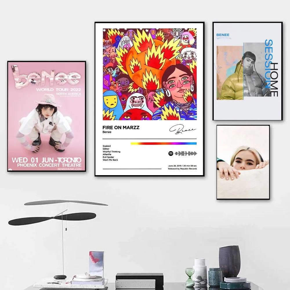 BENEE Poster Kraft Paper Vintage Wall Art Painting Study Aesthetic Small Size Stickers