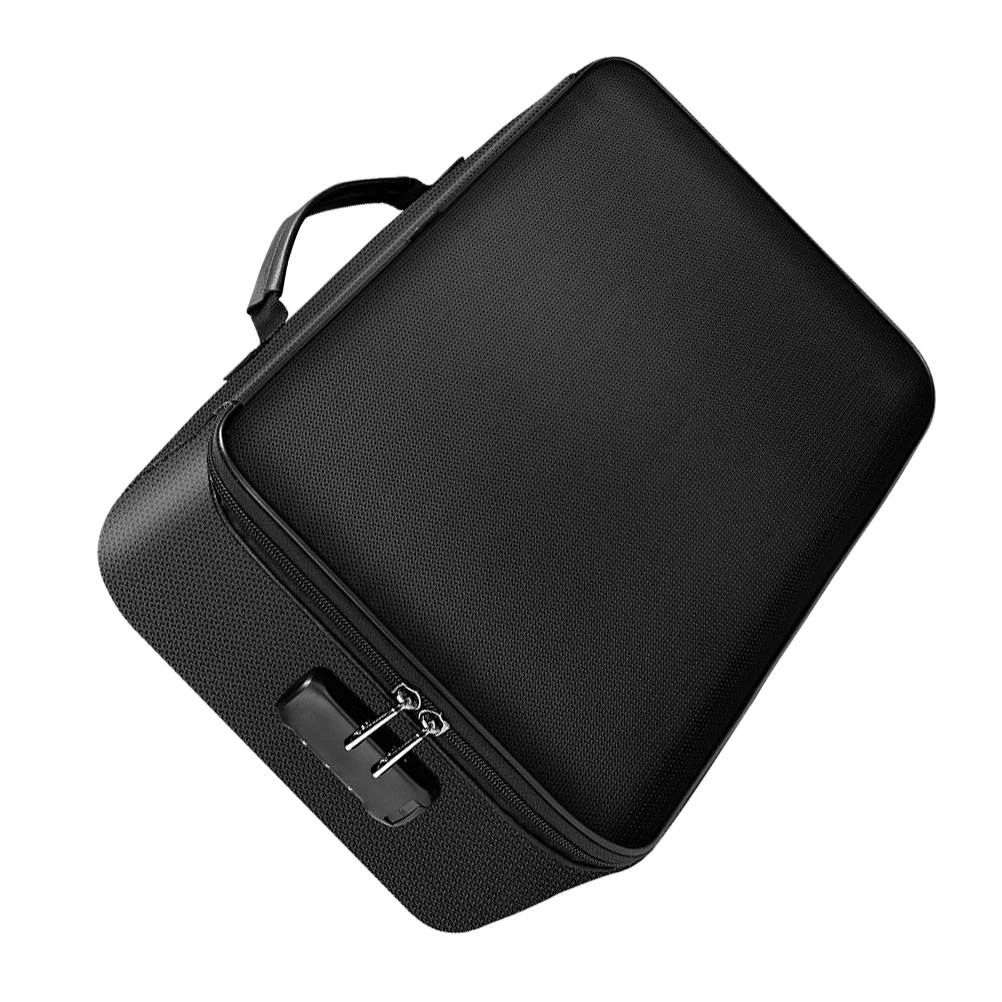 

File Bag Holder Safedocument Lock Case Storage Envelope Rectangular Fireproof Fire Money Briefcase Organizer Travel Box