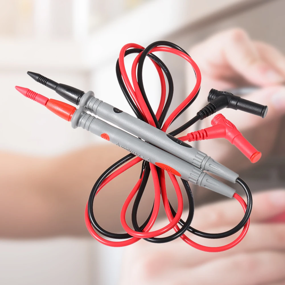 1 пара тестовых проводов для мультиметра позолоченный зонд 20 А проволочная ручка