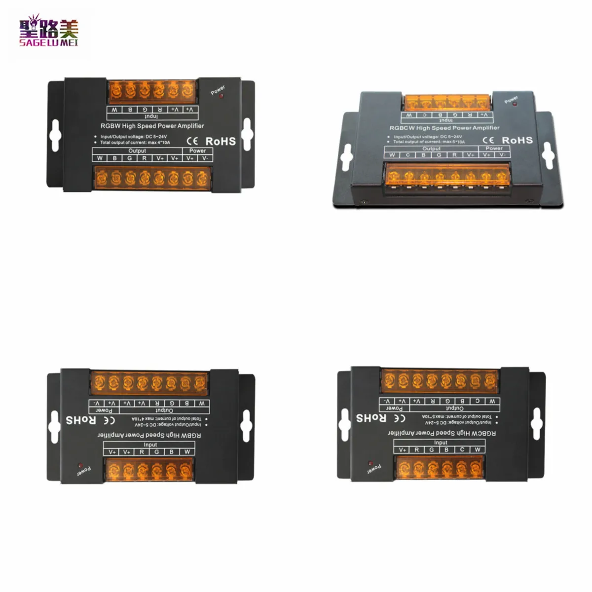 

5CH LED Amplifier 5V 12V 24V DC 4CH Power Repeater For SMD 5050 2835 Single Color WW CW RGB CCT RGBW RGBWW RGBCCT Strip Lights