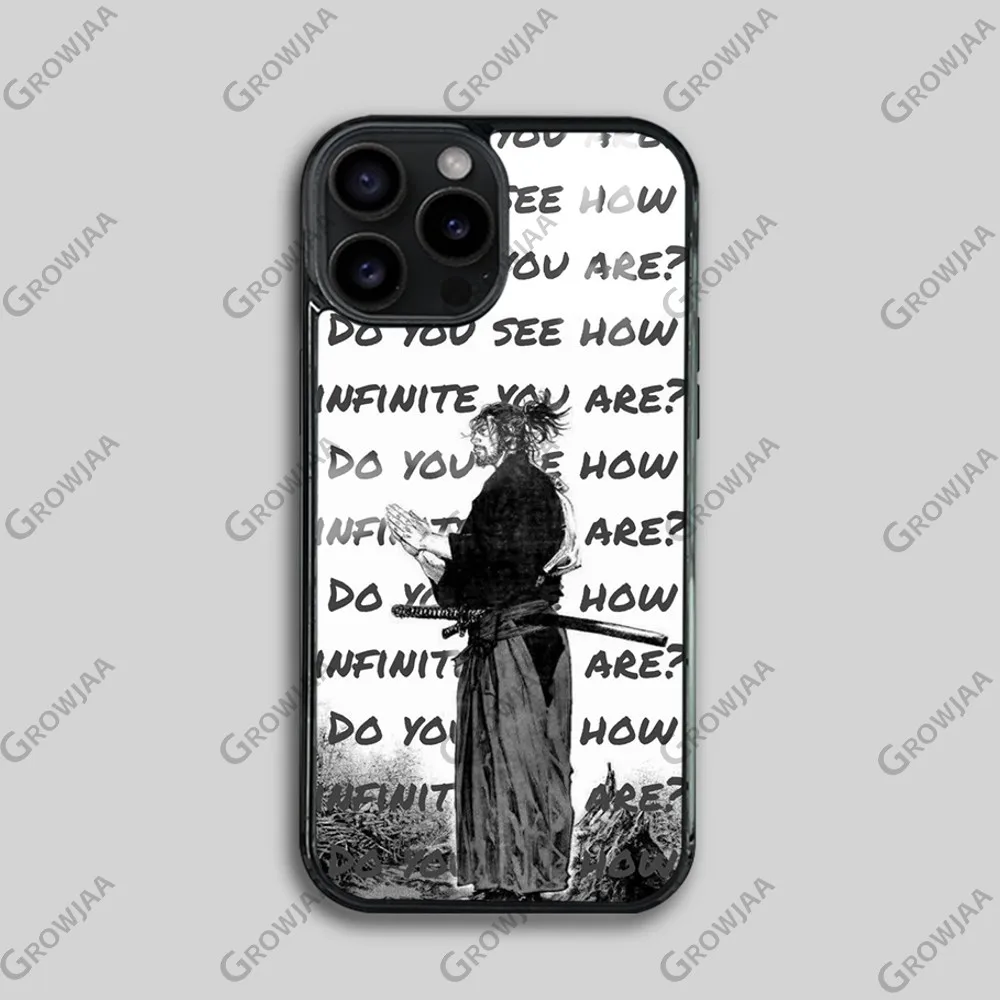 Японский V-Vagabond Samurai чехол для телефона iPhone 16 15 14 13 12 11 Pro Max Plus Mini Новый Магнитный