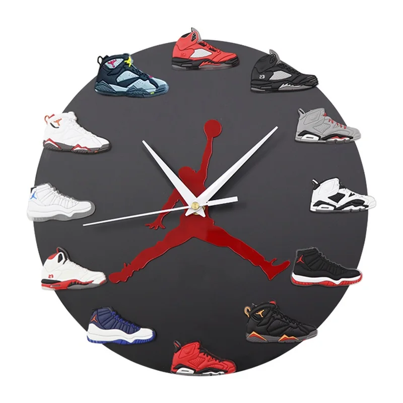 

Wall Clock Modern Design Basketball Shoes 3D Wall Clock Living Room Decoration Home Decor Clocks Creative Clocks Ornaments