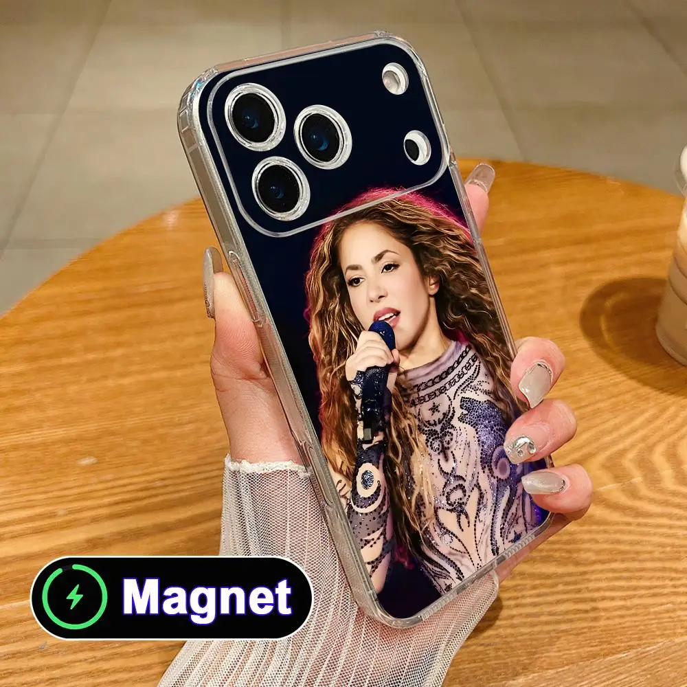Симпатичный чехол для телефона Shakira для iPhone 18 17 16 15 14 13 12 11 Air Pro Max Plus Mini, мягкий прозрачный чехол из ТПУ с магнитом. (art.: 3920dcdc16ae4) - 3920dcdc16ae4