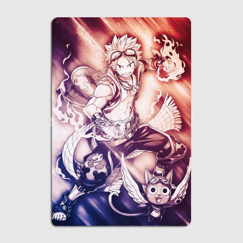 

Fairy Tail Metal Plaque Pub Painting Wall Mural Printed Sign Tin Sign Poster