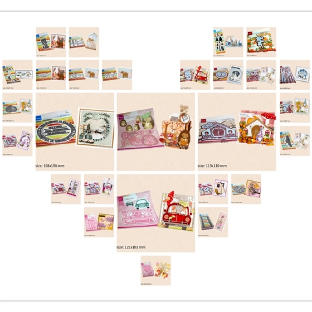 

Лесной Малый животный серия металлическая высечка DIY бумажная карточка для скрапбукинга шаблон резьба процесс декора,