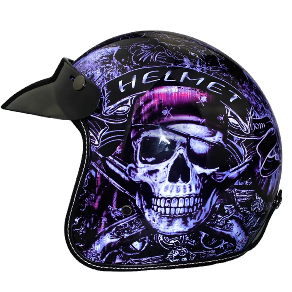 

Aviator Motorcycle Helmet Best Motorcycle Helmets 2022 Skeleton With Face Mask DOT Approve for Woman Harley Davidson Pilot Style