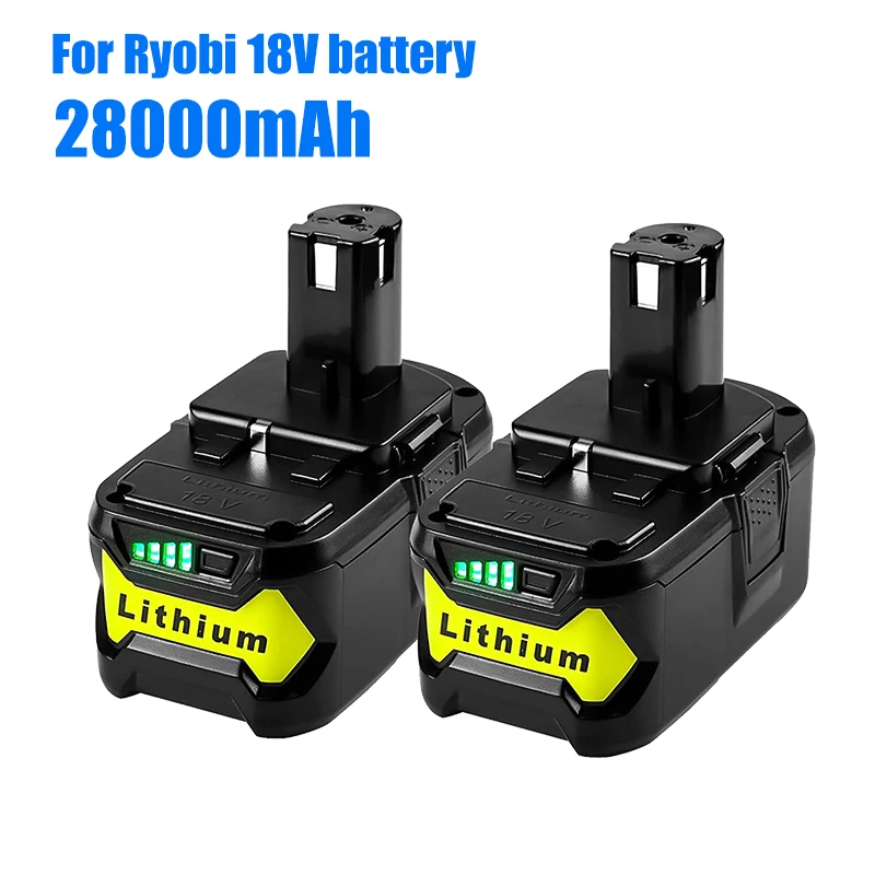

18V 28.0Ah Li-ion Rechargeable Battery for Ryobi ONE+ Cordless Power Tool BPL1820 P108 P109 P106 P105 P104 P103 RB18L50 RB18L40