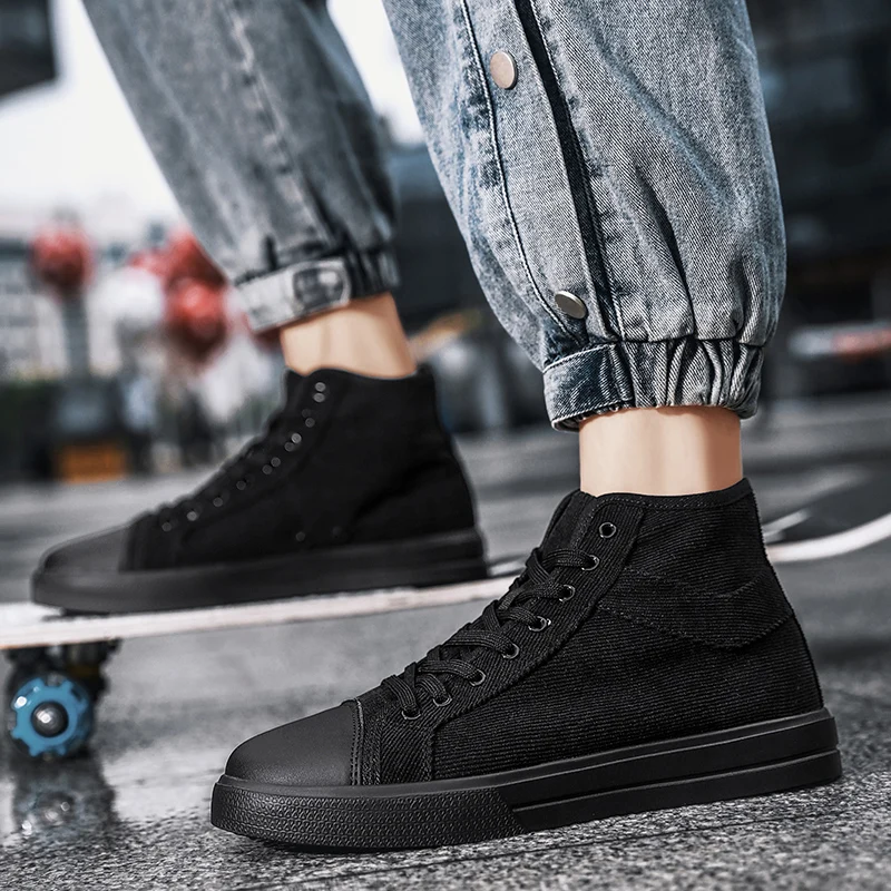 Sneakers Men Canvas Shoes Classic High Style Spring Autumn Man's Sneakers Lightweight Casual Flat Fashion Shoes Male Summer 2022