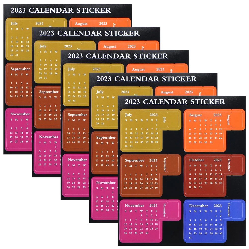

Stickers Calendar Sticker Plannernotebook Tabs Weekly Adults Notepad Monthly Sticky Labels List Colored Page Markers Design