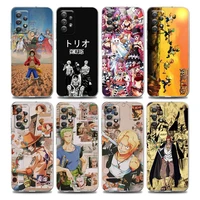 cartoon anime one piece luffy zoro clear phone case for samsung a01 a02 a02s a11 a12 a21 s a31 a41 a32 a51 a71 a42 a52 a72 case