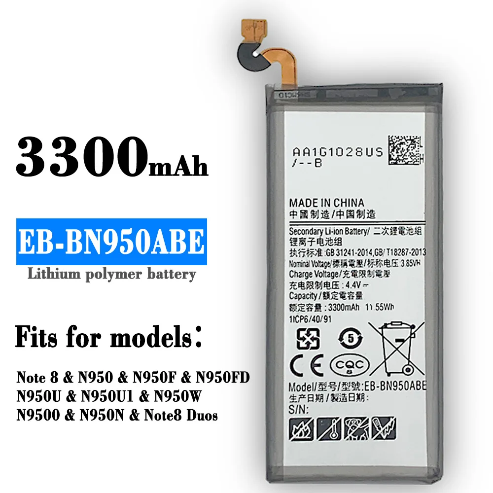 

Оригинальная запасная батарея для Samsung GALAXY Note 8 N950 N950F N950U N950N N950FD, аккумуляторная батарея + инструменты для телефона