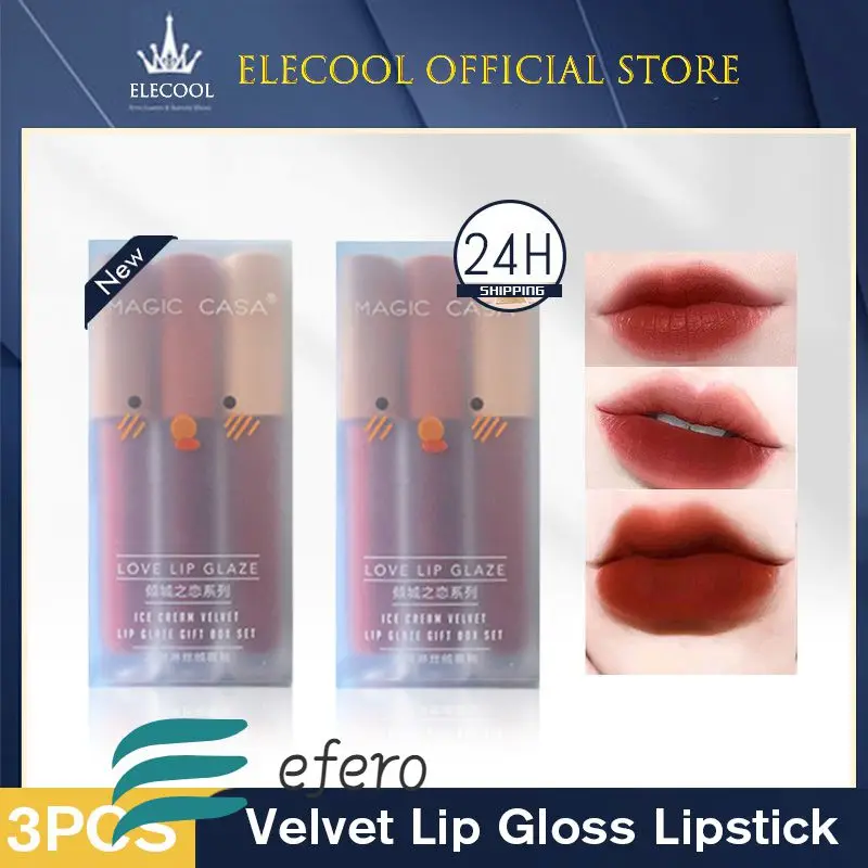 

Набор блеска для губ, милый набор блеска для губ, глазурь для губ, макияж губ, тинт для губ, грязевая увлажняющая косметика, бархатная матовая помада