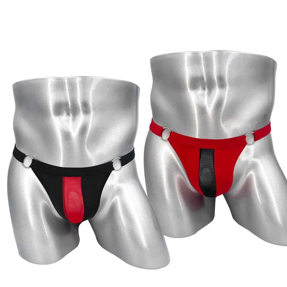 

Men Ultra Thin Seamless Tight Mesh Bulge Pouch G-string Elastic Thong Bikini Underwear Sissy Low-rise T-Back Tanga