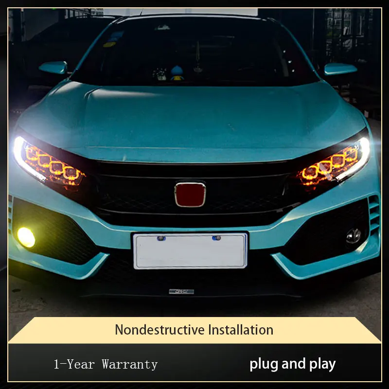 Автомобильные фары для Honda Civic G10 2016 2017 2018 2019 2020 автомобильные в сборе