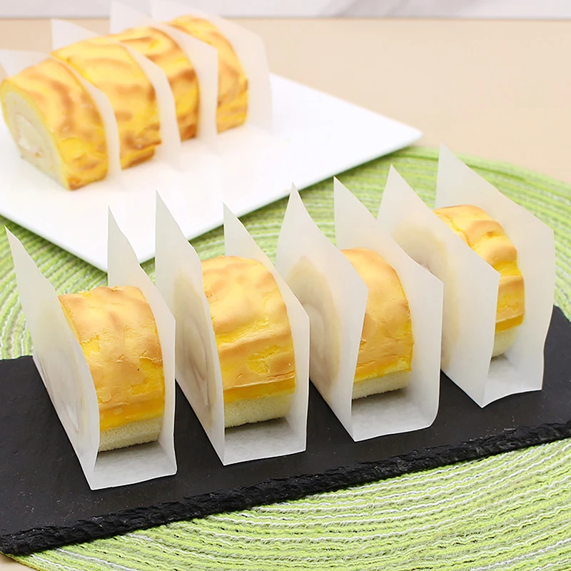 

100Pcs Cake Roll Separation Paper Hand -grabbed Paper Baking Oil Oil -proof Paper Cake Rolls Side Paper Decorative Paper