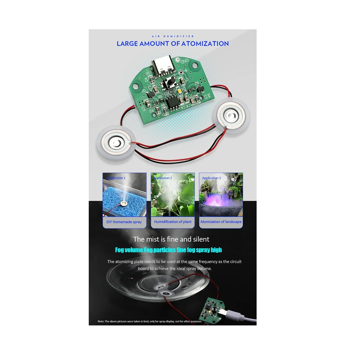 USB-модуль распыления увлажнителя с разъемом Type-C аксессуары для печатной платы 5 в