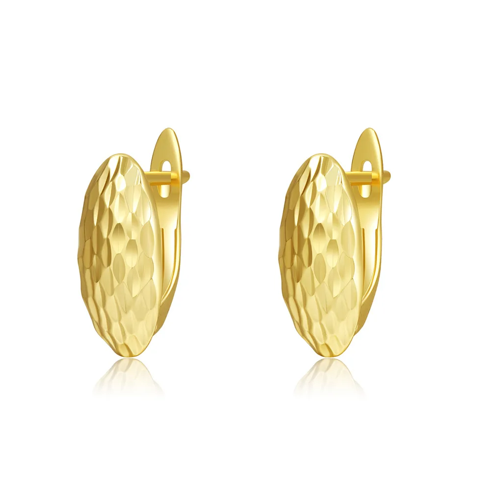 

Gold Knockout Pattern Earring Earring Buckle Geometric Versatile Fashion Metal Earrings Ladies Charm Jewelry
