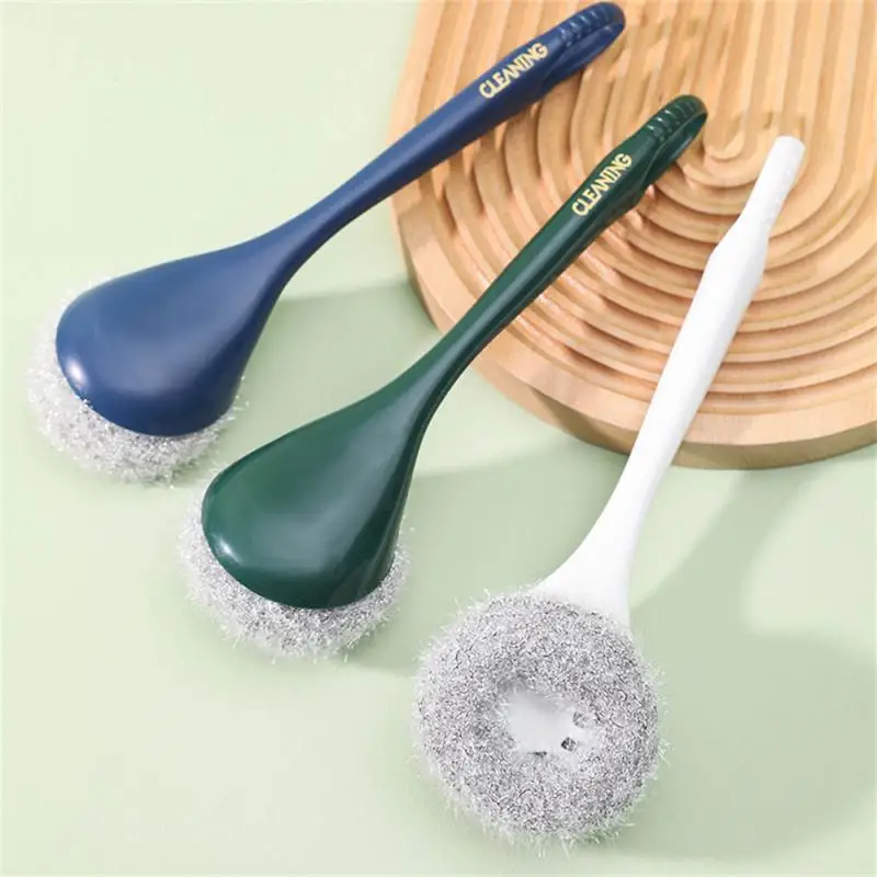 

Pot Brush Long Handle Brush Convenient Can Be Hung Pot Wash Kitchen Utensil Cleaning Brush Multifunctional Cleaning Brush