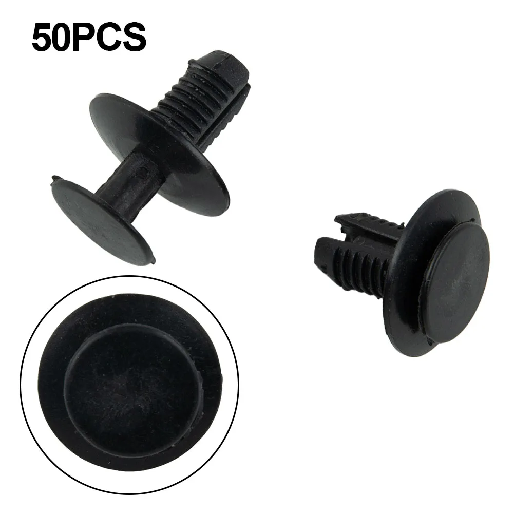 

50PCS Car Fasteners 9mm Auto Plastic Rivet Clips Car Fender Fastener For Mercedes-Benz-BMW Accessories